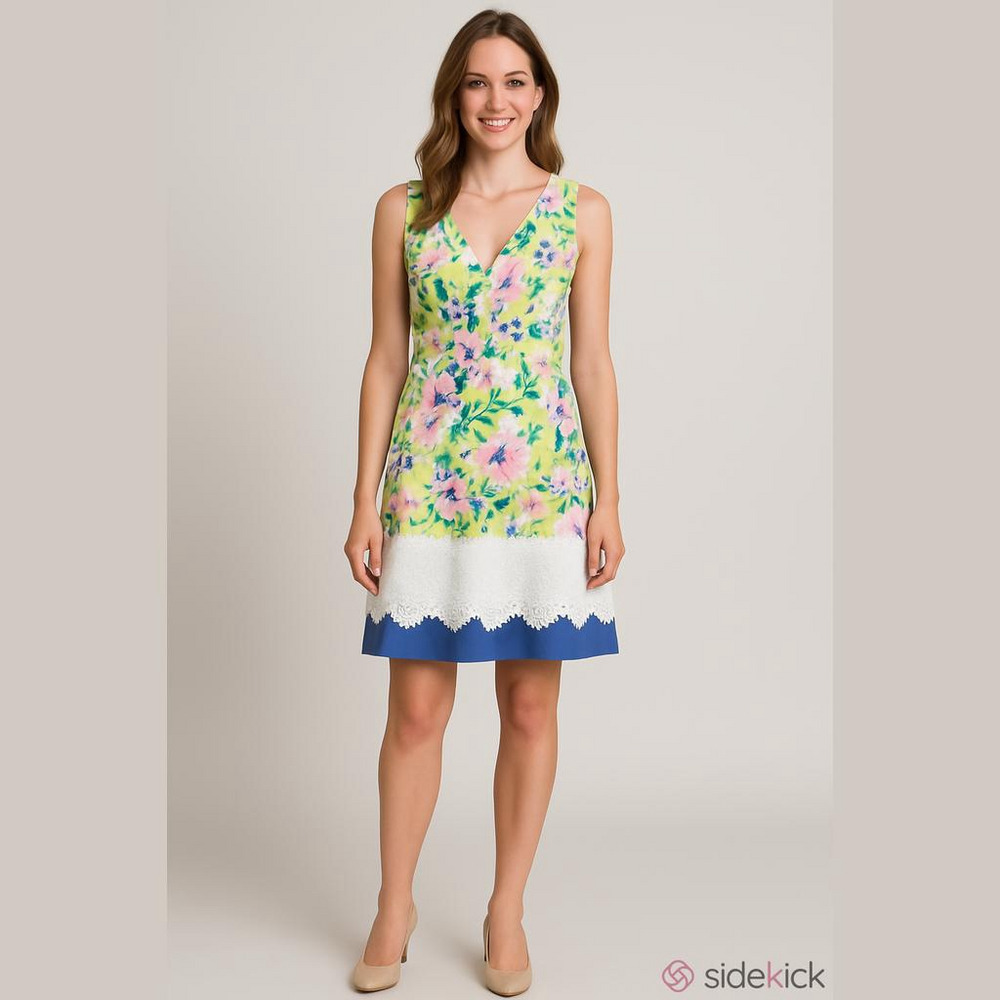 Esley Anthropologie Floral Lace Dress